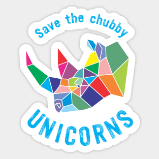 Save the Chubby Unicorn Sticker